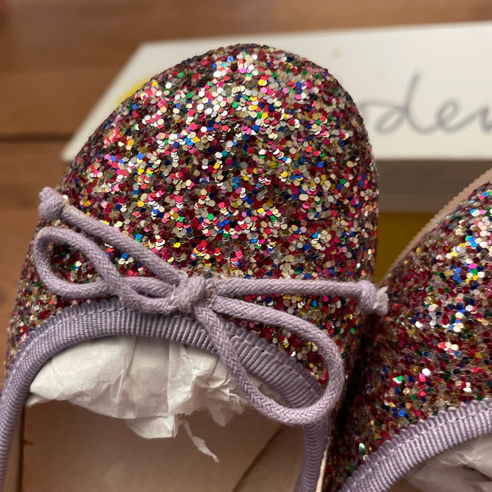 Mini Boden Glittery Multicolor Ballet Flats NWB
